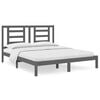 vidaXL Bedframe massief grenenhout grijs 160x200 cm
