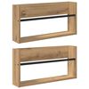 vidaXL Tijdschrift Rek 2 st Artisan Eiken 60 x 12 x 30 cm Bewerkt hout