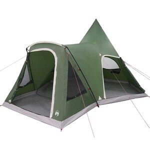 vidaXL Teepee Tent met dak met opslag Groen 545 x 450 x 295 cm