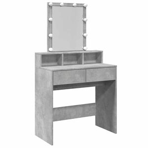 vidaXL Kaptafel met LED 80x41x144,5 cm betongrijs