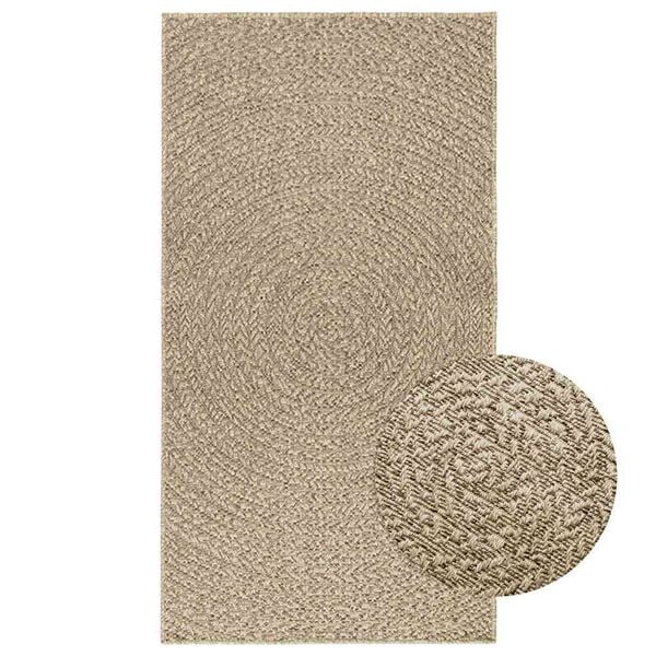 vidaXL Vloerkleed ZIZUR beige binnen en buiten 80x150 cm jute look