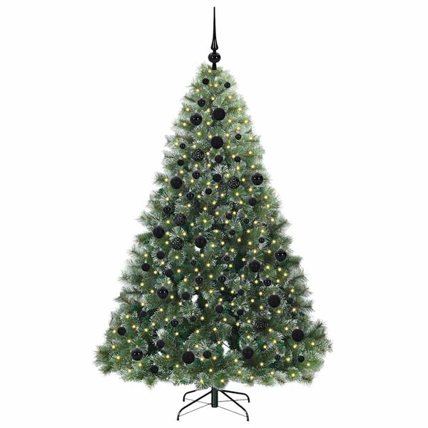 vidaXL Kunstkerstboom met 300 LED met standaard Groen 180 cm PE en PVC