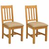 vidaXL Eetkamerstoel VENLO 2 st Massief Eikenhout Beige