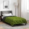 vidaXL Winter Dekbed Groen en Antraciet 220 x 140 cm Microfiber