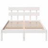 vidaXL Bedframe met hoofdeinde Wit 120 x 190 cm Massief grenenhout