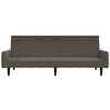 vidaXL Slaapbank 2-zits met voetenbank microvezelstof donkergrijs