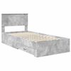 vidaXL Bedframe met hoofdeinde Beton Grijs 90 x 190 cm Bewerkt hout