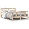 vidaXL Bedframe met hoofdbord massief grenenhout 120x200 cm