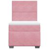 vidaXL Boxspring met matras fluweel roze 80x200 cm
