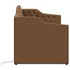 vidaXL Slaapbank met matras en USB stof bruin 90x200 cm