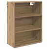 vidaXL Hoge kast Artisan Eiken 69,5 x 32,5 x 180 cm Bewerkt hout