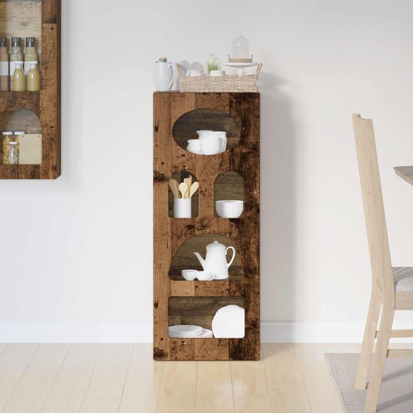 vidaXL Dressoir Oudhout 40 x 35 x 100,5 cm Bewerkt hout