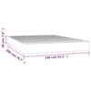 vidaXL Pocketveringmatras 140x200x20 cm stof zwart