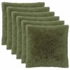 vidaXL Kussensloop 6 pcs HEERLEN Groen 60 x 60 cm PV Fleece