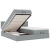 vidaXL Ottoman bed met matrassen 180x200cm stof lichtgrijs