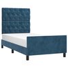 vidaXL Bedframe zonder matras 80x200 cm fluweel donkerblauw
