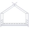 vidaXL Kinderbedframe massief grenenhout wit 80x160 cm
