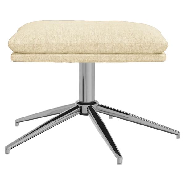 vidaXL Voetenbank 60x60x35 cm microvezelstof cr&egrave;mekleurig