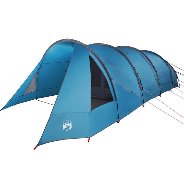 vidaXL Tunneltent met dak met opslag Blauw en Grijs 778 x 356 x 210 cm
