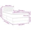 vidaXL Boxspring met matras fluweel donkergroen 100x210 cm