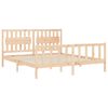 vidaXL Bedframe met hoofdbord massief hout