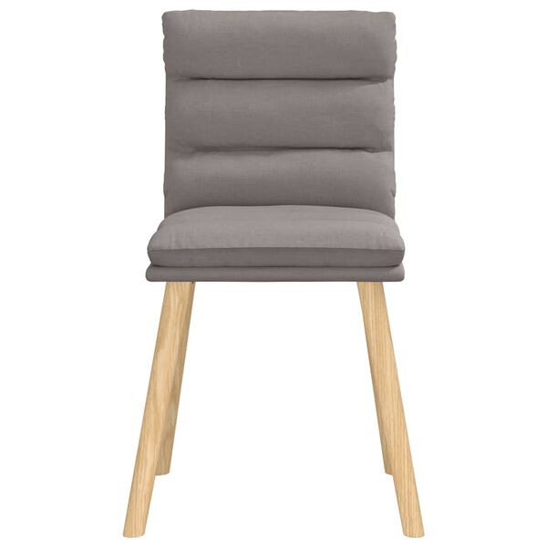 vidaXL Eetkamerstoelen 4 st draaibaar stof taupe