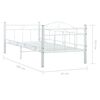 vidaXL Bedbank metaal wit 90x200 cm