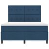 vidaXL Boxspringbed met matras met hoofdeinde Blauw 140 x 200 cm Stof
