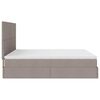 vidaXL Ottoman bed met matrassen 160x200cm stof taupe