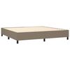 vidaXL Boxspring met matras en LED stof taupe 200x200 cm