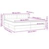 vidaXL Boxspring met matrassen fluweel roze 180x210 cm