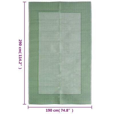 vidaXL Buitenkleed 190x290 cm polypropeen groen