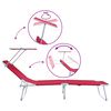vidaXL Ligstoel 2-persoon 2 pcs Rood 58 x 188 x 77cm Stof