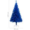 vidaXL Kunstkerstboom met verlichting en kerstballen 120 cm PVC blauw