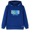 Kindertrui met capuchon 128 donkerblauw