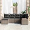 vidaXL Tuin Sofa Set 6 pcs Grijs poly rattan