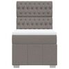 vidaXL Boxspring met matras stof taupe 100x200 cm