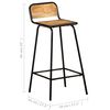 vidaXL Barstoelen 2 st massief mangohout