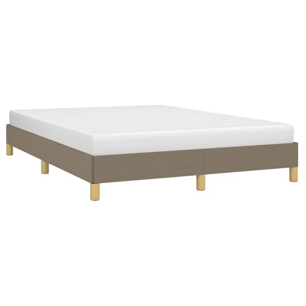vidaXL Bedframe zonder matras stof taupe 140x190 cm