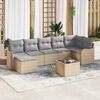 vidaXL Tuin Sofa Set Beige poly rattan