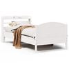 vidaXL Bedframe zonder matras massief grenenhout wit 140x200 cm