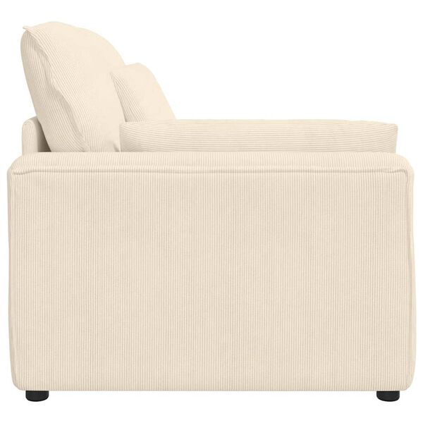 vidaXL Modulaire bank Armleuning eindmodule met kussens 100 cm