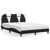 vidaXL Bed "Viana" met matras kunstleer zwart en wit 140x190 cm