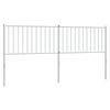 vidaXL Vervangend hoofdbord 180 cm metaal wit