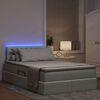 vidaXL Opbergbed met LED met matras Lichtgrijs 120 x 200 cm Fluweel