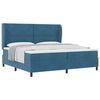 vidaXL Boxspringbed met matras Donkerblauw 200 x 200 cm Fluweel