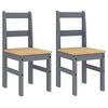 vidaXL Eetkamerstoelen 2 st Panama 40x46x90 cm grenenhout grijs