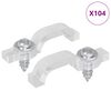 vidaXL LED Strip Clips 23,8 mm 2 st Transparant Kunststof en Ijzer