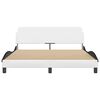 vidaXL Bedframe "Dover" kunstleer zwart en wit 160x200 cm
