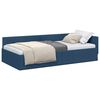 vidaXL Hoekbedframe met hoofdeinde Blauw 80 cm x 200 cm Fluweel